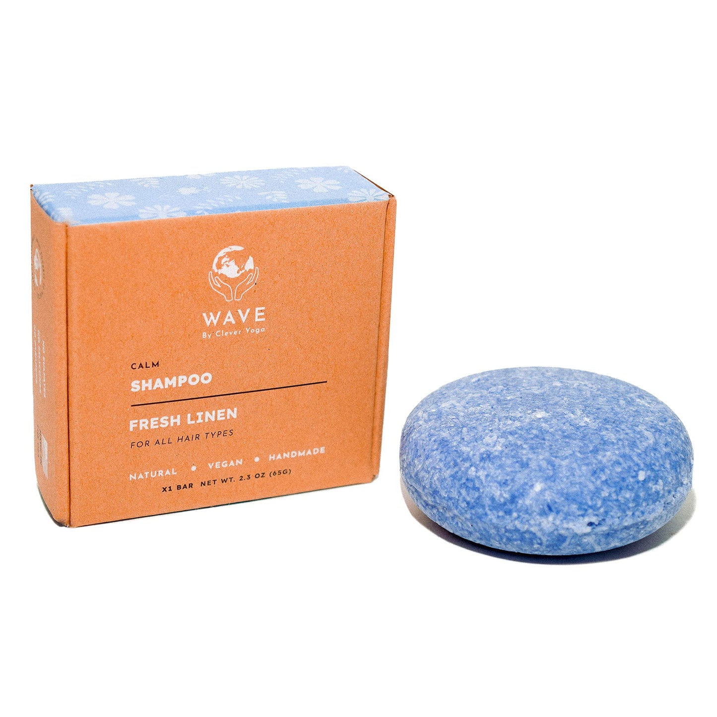 Clever Yoga Moisturizing Fresh Linen Bar Shampoo for All Hair Types. Natural, Calm and Nourish Shampoo Travel Bar. Vegan, Eco-Friendly, Plastic-Cruelty Free, Handmade in USA (Pack of 80 uses)