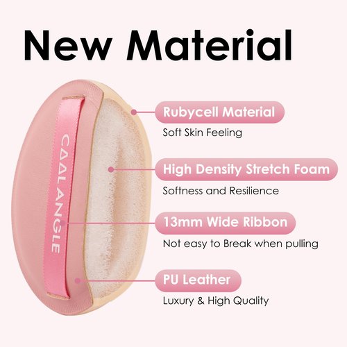 COOL-ANGLE 4Pack Pink Makeup Sponge For Foundation Concealer And Powder, Latex Free Blender Sponge For Natural And Easy Makeup Soft Long-lasting, Pack for 2X-Large and 2 Medium
