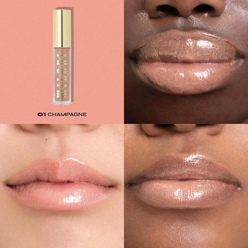 Milani Lip Gloss - Keep It Full Nourishing Lip Plumper with Hyaluronic Acid | Champagne, 0.13 Fl. Oz.