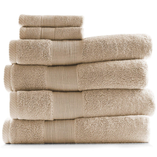 Hearth & Harbor Bath Towels for Bathroom - 100% Ring Spun Cotton Luxury Bathroom Towels - Ultra Soft & Highly Absorbent Bath Towels Set, 6 Piece Set (4 Bath Towels, 2 Washcloths) - Cream