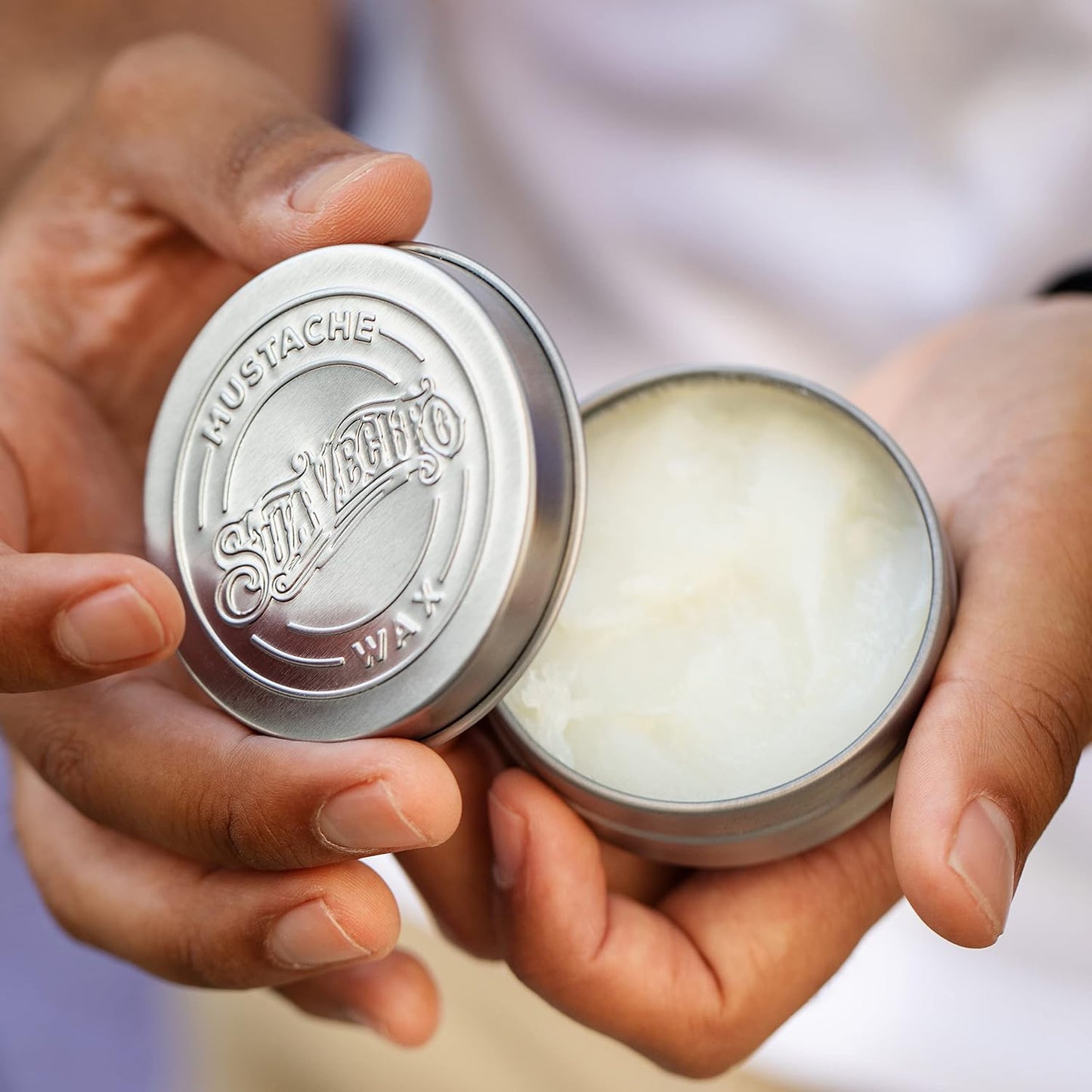 Suavecito Mustache Wax - Original Scent, All-Day Hold, 1.5 oz Portable Tin for Grooming & Styling