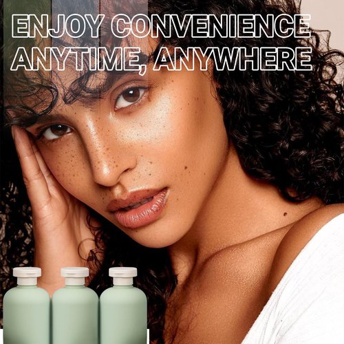 ASEVAT 10 oz Travel Refillable Shampoo and Conditioner Bottles, Travel Bottles for Toiletries, Plastic Squeeze Bottles with Flip Cap for Lotion, Liquids (3Pcs)