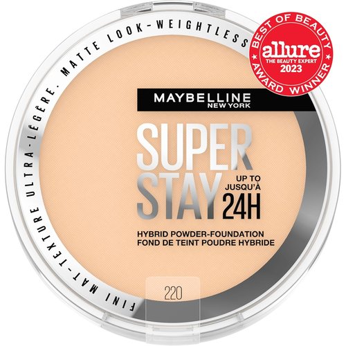 Maybelline Super Stay Powder Foundation - 24HR Medium-to-Full Coverage, Matte Finish, Shade 220, 1 Count