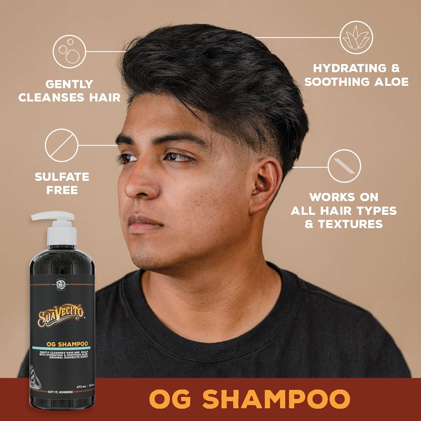 Suavecito Hair & Body Essentials Set | 4-Piece Styling Pomade, Moisturizing Soap, Hydrating Shampoo & Conditioner