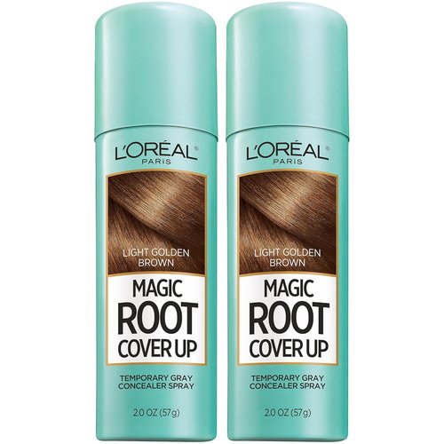 L'Oreal Paris Hair Color - Temporary Gray Concealer Spray in Light Golden Brown | Pack of 2