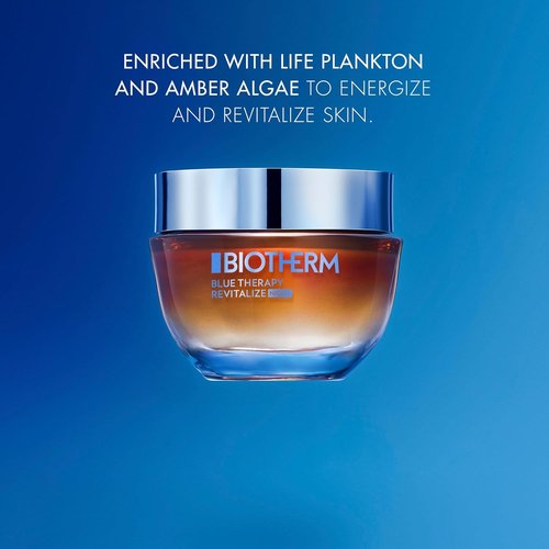 Biotherm Blue Therapy Night Cream - Revitalize Dehydrated Skin with Amber Algae | 1.7 Fl. Oz.