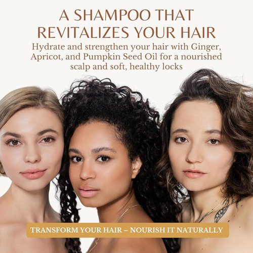 Edenika Botanicals Ginger Root Shampoo - Fortifying Biotin Formula for Hair Regrowth & Scalp Nourishment | 16 fl oz