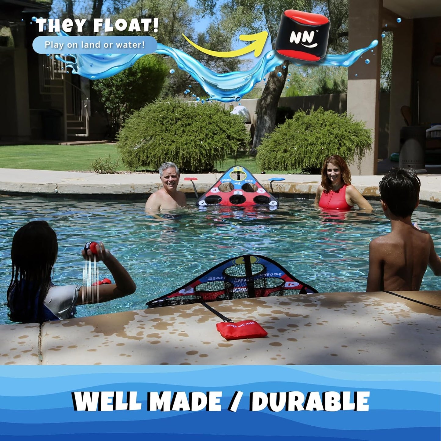 TOSS & ROLL Portable Cornhole Game - Versatile for Water or Land | Fun for All Ages