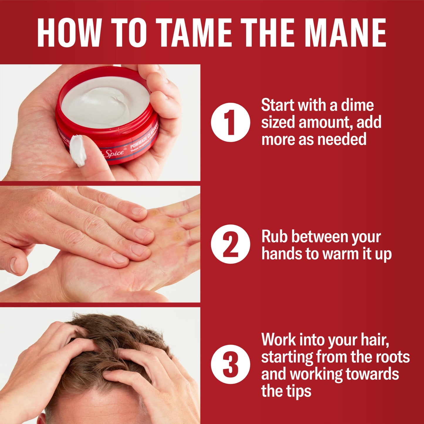 Old Spice Classic Pomade for Men, Medium Hold with Low Shine, 2.22 oz