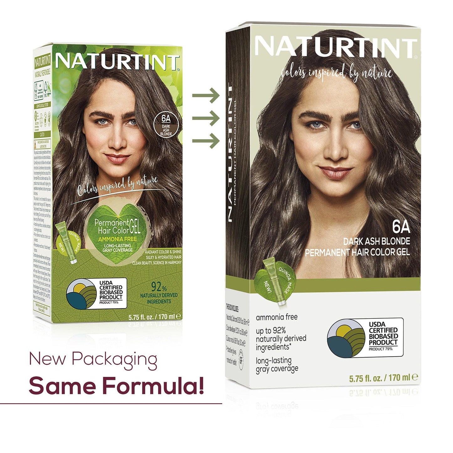 Naturtint 6A Dark Ash Blonde Permanent Hair Color (Pack of 1), Ammonia Free, Vegan, Cruelty Free, up to 100% Gray Coverage, Long Lasting Results (Packaging may vary)