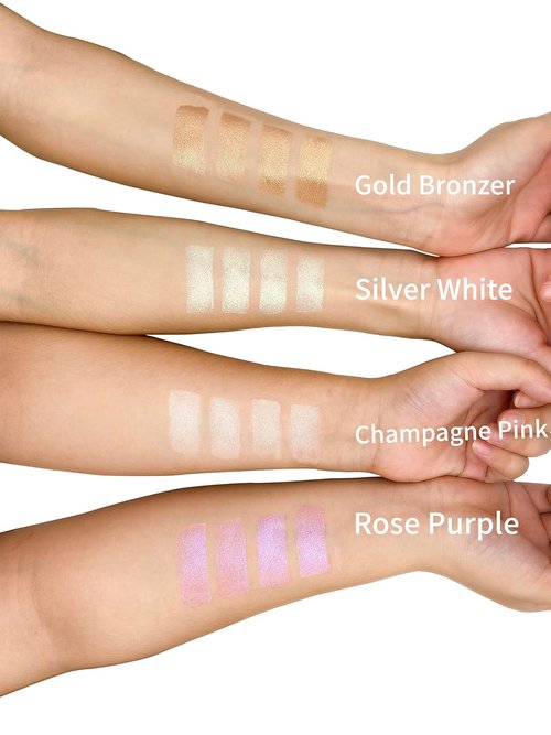 Regine Switzerland Highlighter Palette - Long-Lasting Cream Glitter Makeup in Purple