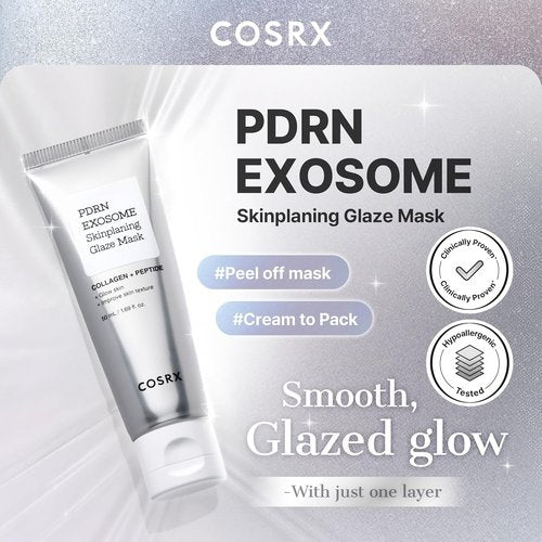 COSRX PDRN Exosome Glaze Wrapping Mask - Easy Peel-Off Overnight Treatment for Glass Skin, 1.69 fl. Oz | Korean Skincare
