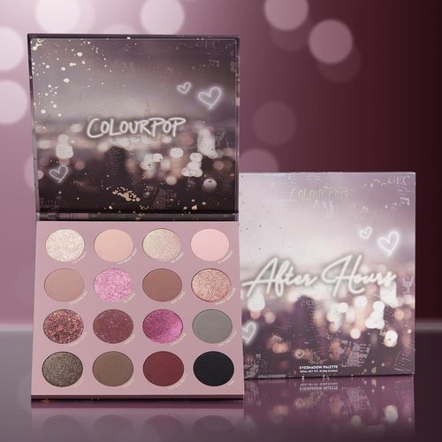 ColourPop After Hours Eyeshadow Palette - Smokey Mauve Shades with Metallic, Matte & Glitter Finishes - High-Pigment Formula (0.65 oz)
