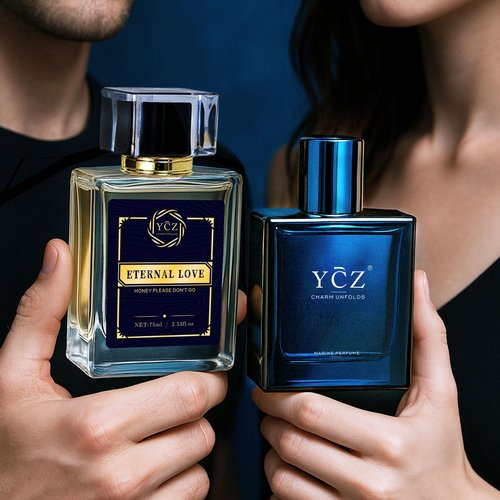 Ycz Cologne for Men Set, 1.7oz(50ml) Bottled Marine Perfume & Carnival Men Perfume, Long Lasting Spicy Wood Fragrance, Elegant Unique, Sleek Bottle Design for Christmas Gifts Ideal