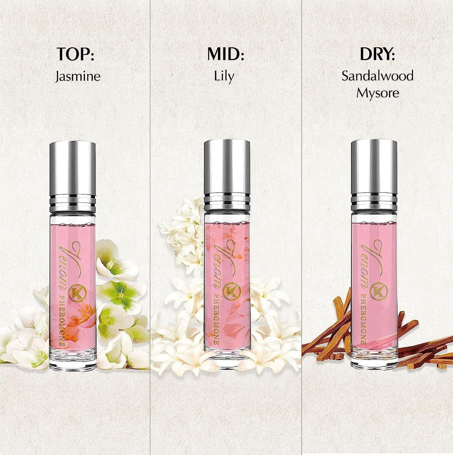 Xing Chen Hai Yang 3Pcs Lunex Phero Perfume,pheromones perfumes for women,Roll On Perfume, Portable Perfumes Long Lasting Female