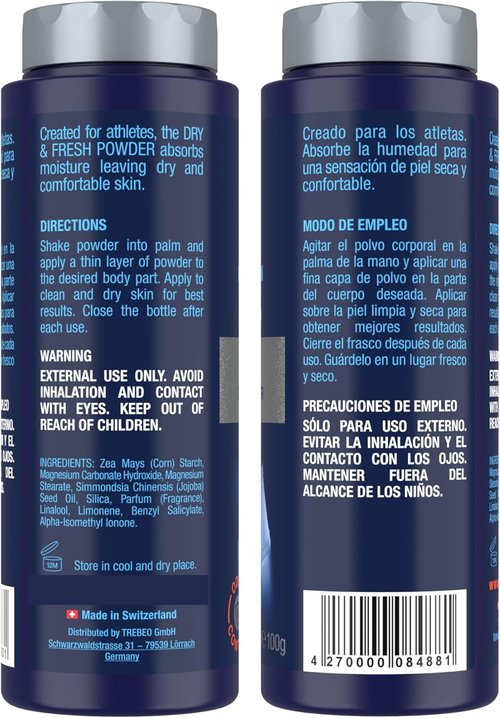 No Hair Crew | Intimate Dry & Fresh Body Powder for Men - Sweat Defense & Odor Control | 3.5 oz