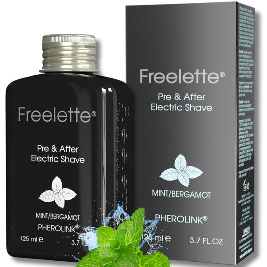 Pre Electric Shave After Shave Lotion Cream - Close Shave Balm - Smooth and Irritation-free Shaving - Cooling Pre and Post Shave balm. Freelette (MINT/BERGAMOT) 3.76 FL.OZ