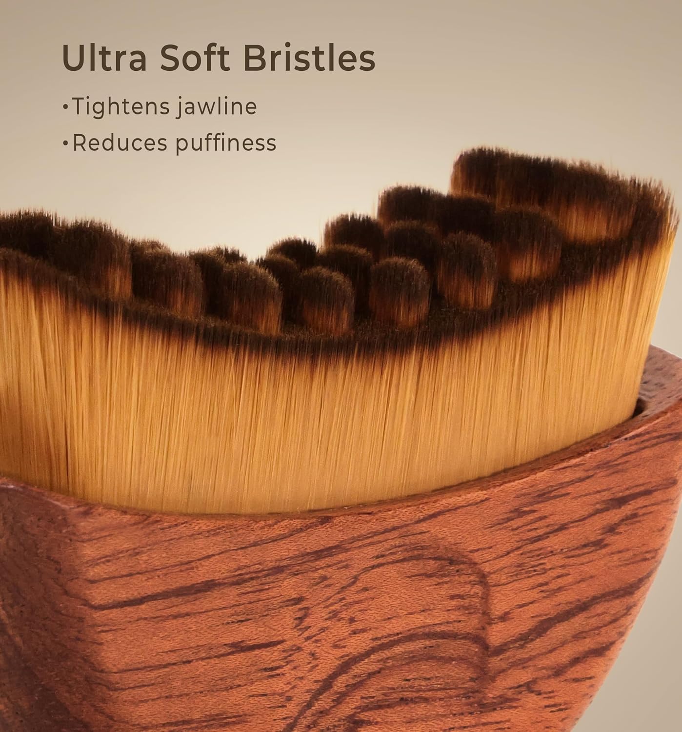 Skiennix Lymphatic Contour Face Brush - Wooden Facial Sculpting Tool for Drainage & Depuffing