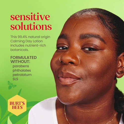 Burt's Bees SPF 30 Calming Day Face Lotion - Soothes Sensitive Skin with Aloe & Rice Milk | 1.8 oz Tube