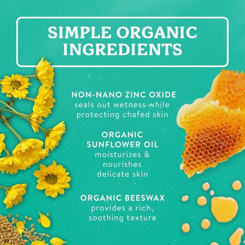 Badger Baby Diaper Rash Cream - Natural Zinc Oxide Skin Barrier with Organic Sunflower Oil | 2.9 fl oz