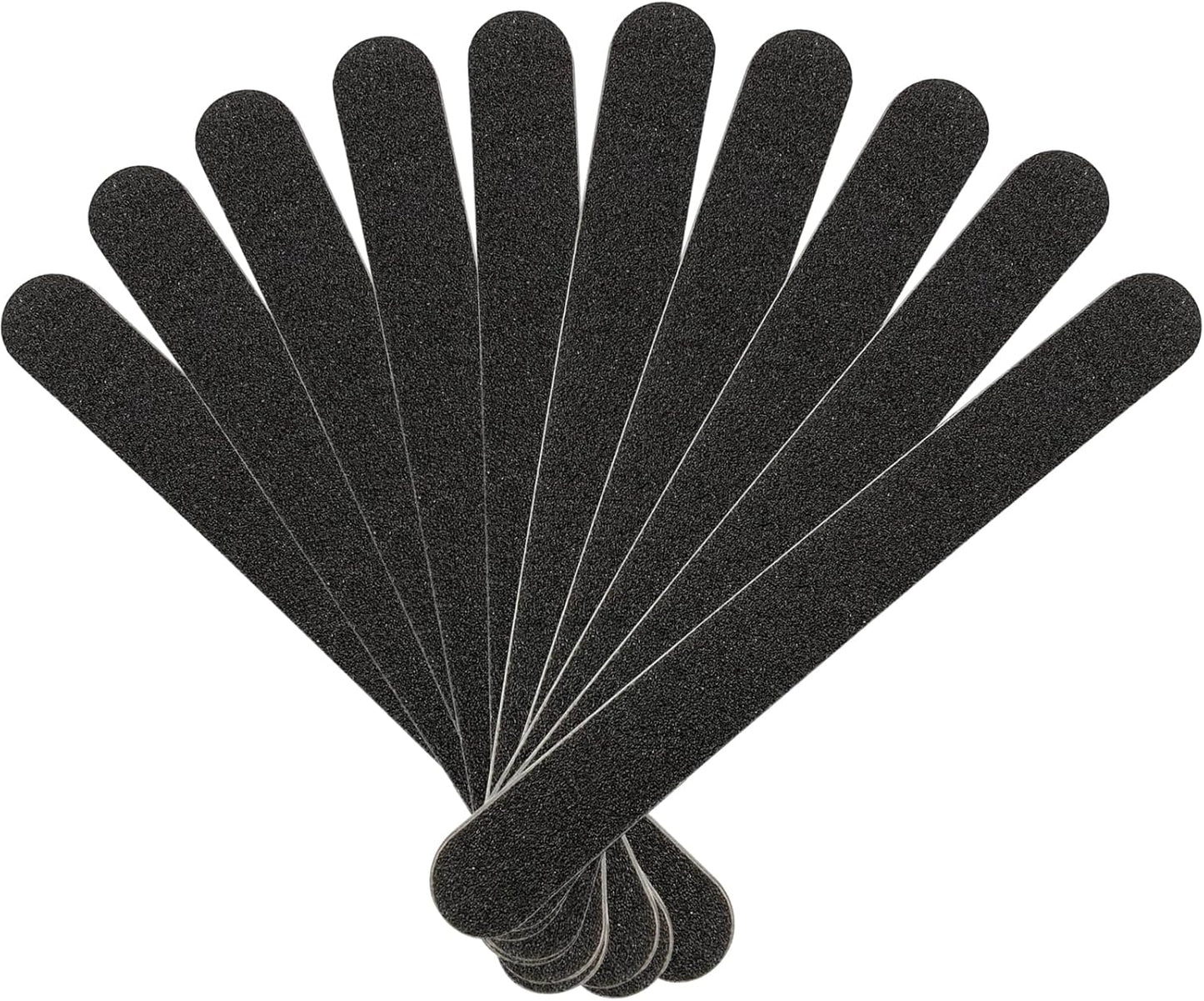 Skiennix 10 PCS Nail Files - Double-Sided 100/180 Grit Emery Boards for Acrylic Nails | Black