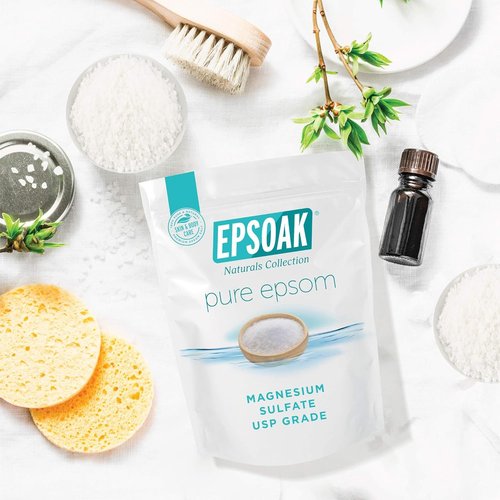 Epsoak Epsom Salt - 5 lb Unscented Magnesium Sulfate USP | Resealable Bag, Made in The USA