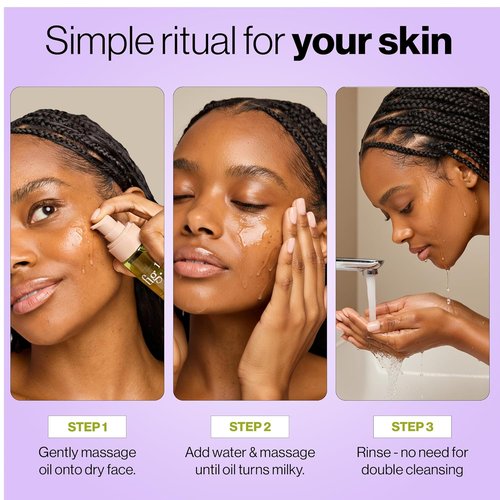 Fig.1 Micellar Oil Cleanser - Gentle Makeup Remover & Facial Cleanser with Squalane | 3.4 Oz Refillable