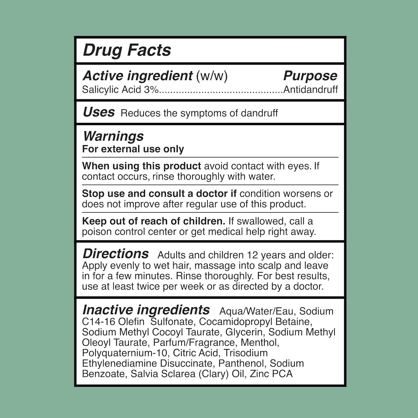 VERB® Dandruff Shampoo - Clinical Strength Relief with 3% Salicylic Acid for Gentle Cleansing