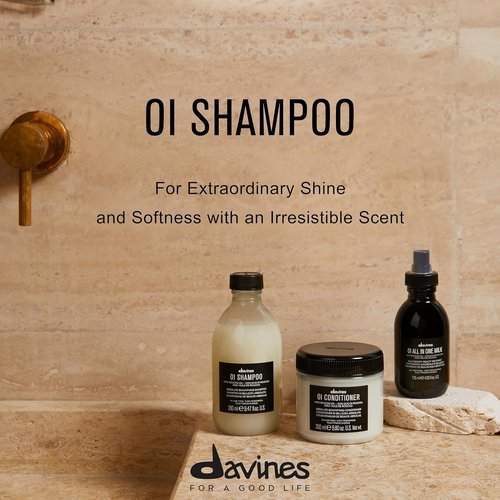 Davines OI Shampoo - Milky-Smooth Hydrating Cleanser for All Hair Types | Antioxidant-Rich Roucou Oil, 9.47 Fl Oz