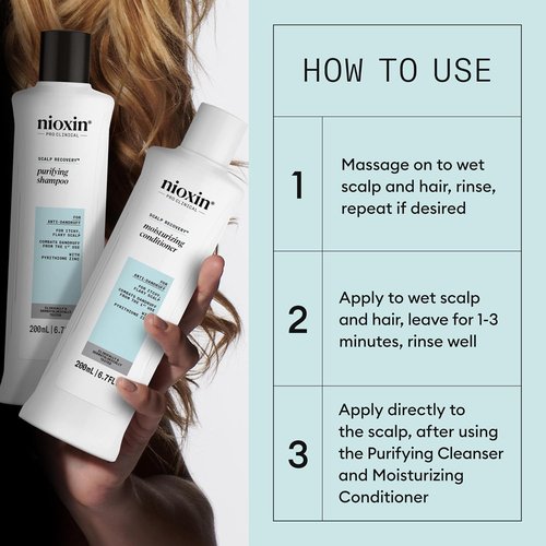 Nioxin Scalp Recovery Anti-Dandruff System Kit - Soothes Itchy & Flaky Scalp | Trial Size