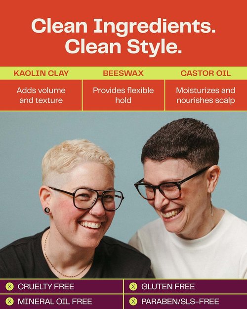Barb Soft Clay Pomade - Medium Hold Styling Clay for All Hair Types - Non-Sticky & Water-Based - 2 oz