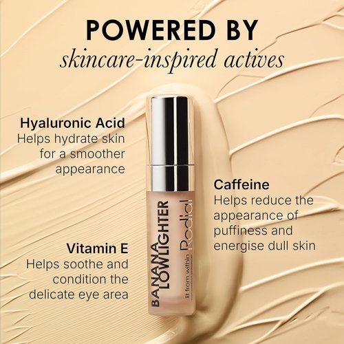 Rodial Banana Lowlighter Liquid Concealer - Travel Size 0.05 fl oz | Brighten Dark Circles with Hyaluronic Acid & Vitamin E