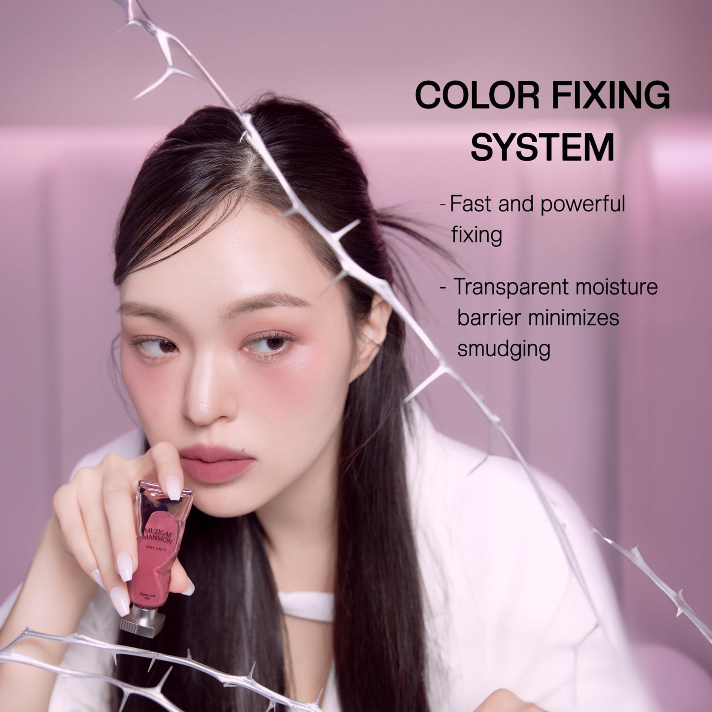 MUZIGAE MANSION Objet Lip Stain (Unique Paint Tube Design) – Velvet Matte Tint, Long-Lasting Waterproof Lipstick, Hydrating Korean Makeup, Red & Rose Gloss, K-Beauty Tinted Lipstain (15 PRIDE)