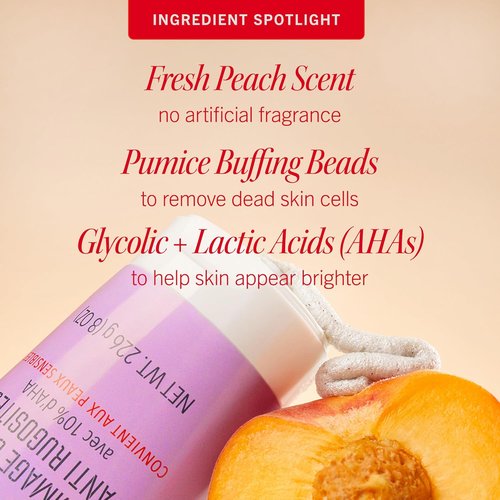 First Aid Beauty - KP Bump Eraser Body Scrub | 10% AHA Exfoliator for Keratosis Pilaris, Peach Scent (2 oz)