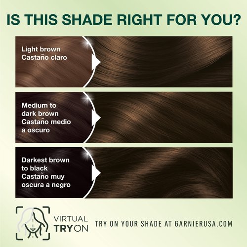 Garnier Nutrisse Ultra Crème Hair Color, Permanent Hair Dye with 100% Gray Coverage, Vegan & Cruelty-Free, 33 Darkest Golden Brown (Caramel Fudge), 2 Count