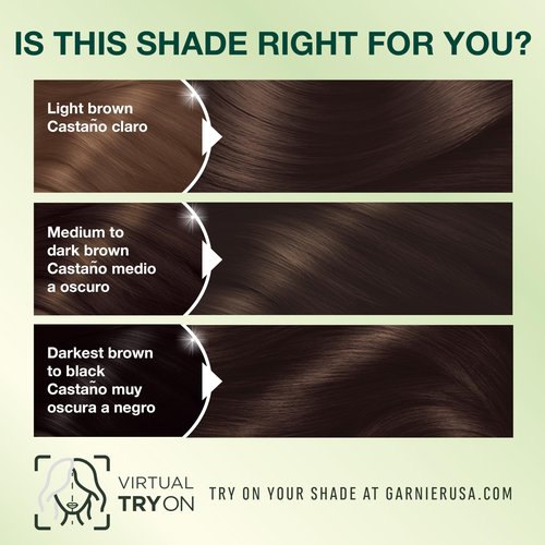 Garnier Nutrisse Ultra Crème Hair Color, Permanent Hair Dye with 100% Gray Coverage, Vegan & Cruelty-Free, 40 Dark Brown (Dark Chocolate), 1 Count