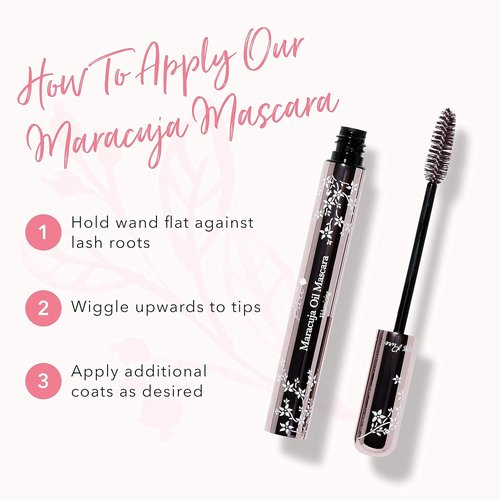 100% PURE Maracuja Oil Mascara - Dramatic Volume & Length, No Clumping | Vegan Blackberry - 0.35 oz