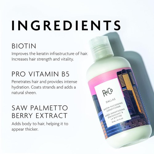 R+Co DALLAS Biotin Thickening Conditioner - Volumizing & Nourishing Formula for Fuller, Stronger Hair