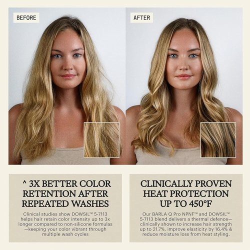 Remilia Rice & Shine Leave-In Conditioner Spray - Detangling Heat Protectant with Rice Protein & Botanical Oils for Color-Treated Hair - 6.7 fl oz | Made in USA