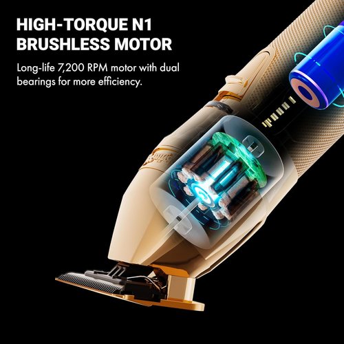 FX+ Professional Barber Hair Trimmers - Cord/Cordless Beard Trimmer for Men, USB-C Rechargeable Clippers