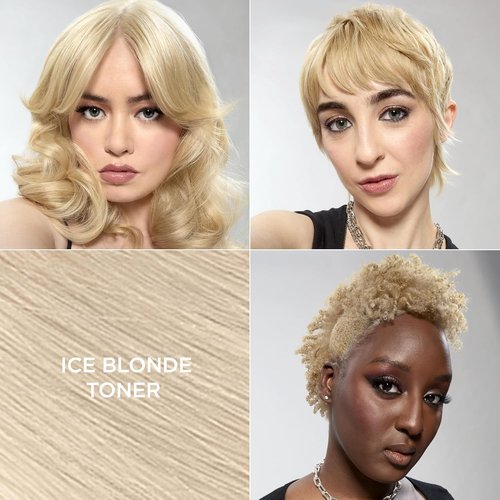 L’Oreal Paris Feria Hair Toner - Long-Lasting Anti-Brass Formula | Ammonia-Free Ice Blonde, 1 Application