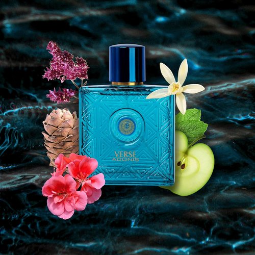 NovoGlow Verse Adonis Eau De Parfum for Men - Refreshing Woody Floral & Fruity Scent | 3.4 Fl. Oz. Gift-Ready