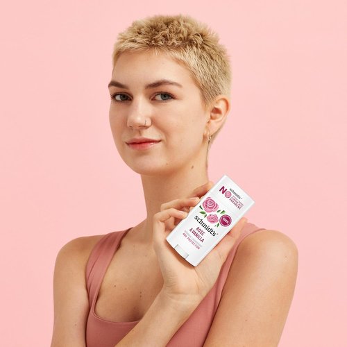 Schmidt's Vegan Deodorant - Aluminum-Free Rose & Vanilla | 24-Hour Odor Protection, 2.65 oz