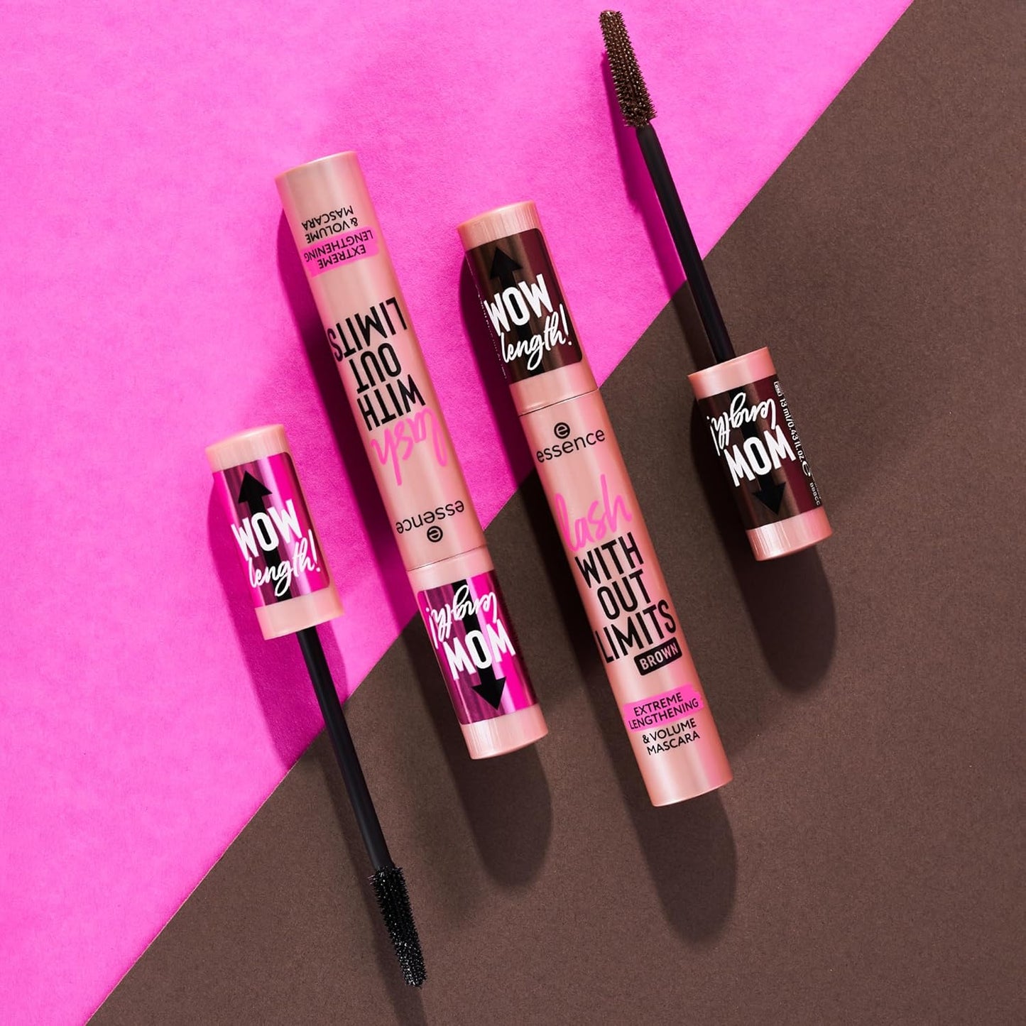 Essence Lash Without Limits Mascara - Extreme Lengthening & Volume in Brown | Vegan, Cruelty-Free