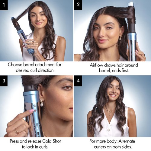 BaBylissPRO StyleSwitch Ionic Multi-Styler, Air Styler and Hair Dryer, Lightweight Hot Air Brush with 5 Attachments, Automatic Dual Voltage