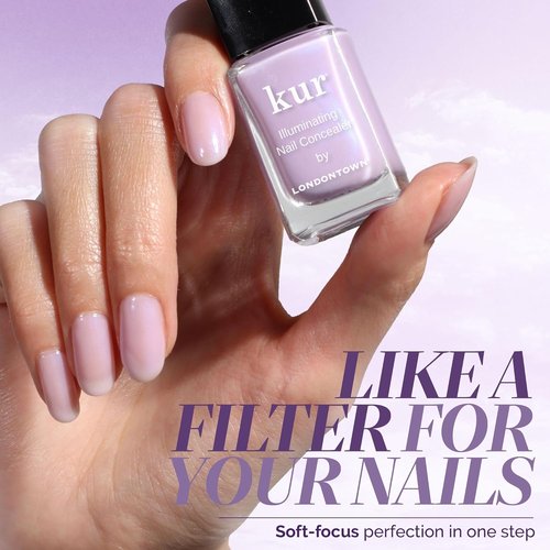 LONDONTOWN Illuminating Nail Concealer - Sheer Brightening Polish & Strengthener for Discolored Nails | 0.4 Fl Oz