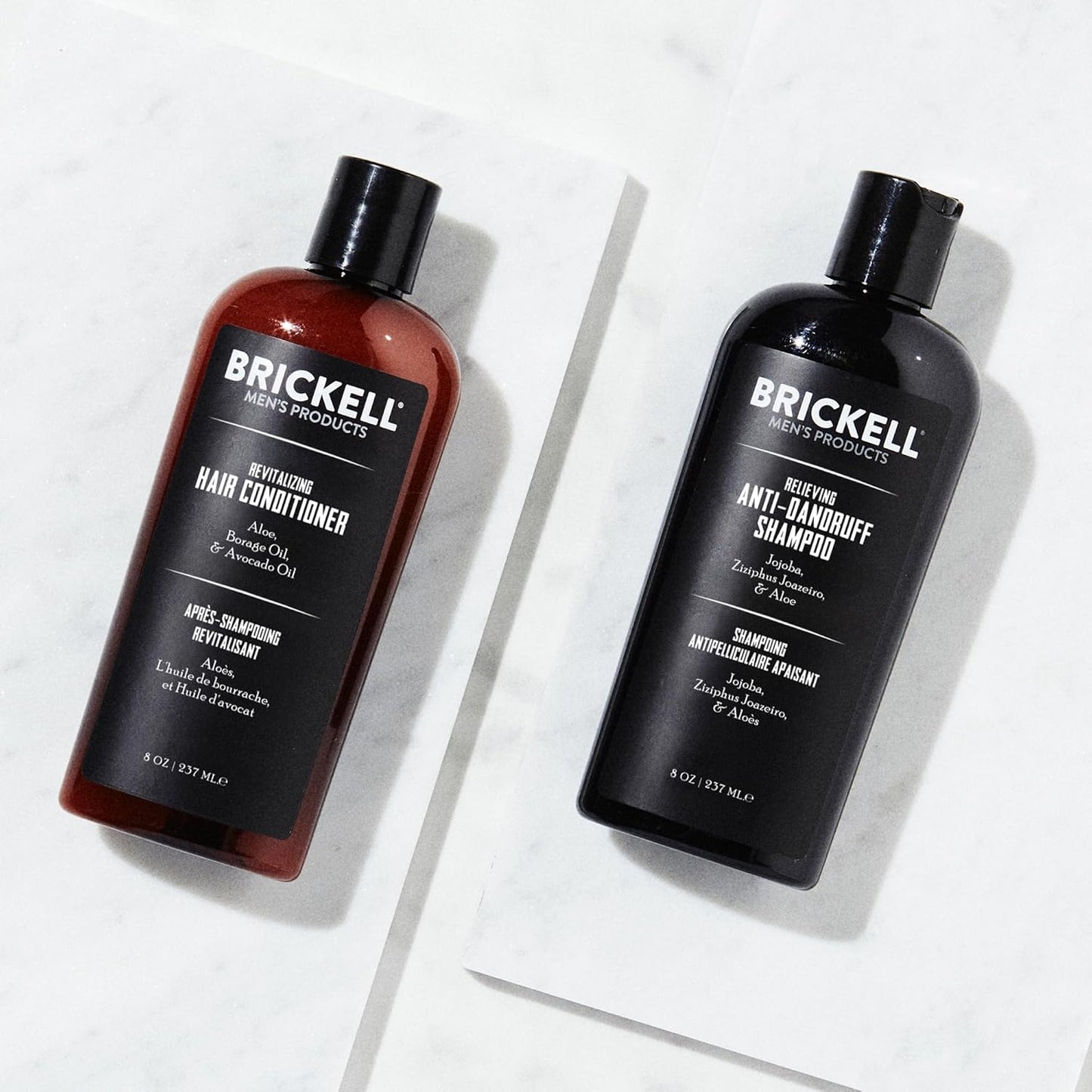 Brickell Men's Dandruff Shampoo & Conditioner Set - All-Natural Daily Hair Care Routine