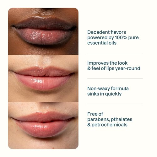 Cliganic Organic Lip Balm Set - 100% Natural Hydrating Moisturizer | 6 Flavors for Dry Cracked Lips