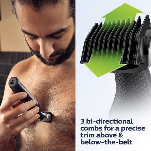 Philips Bodygroom Series 5000 - Showerproof Groin & Body Trimmer for Close, Comfortable Shaving | 60 Min Runtime