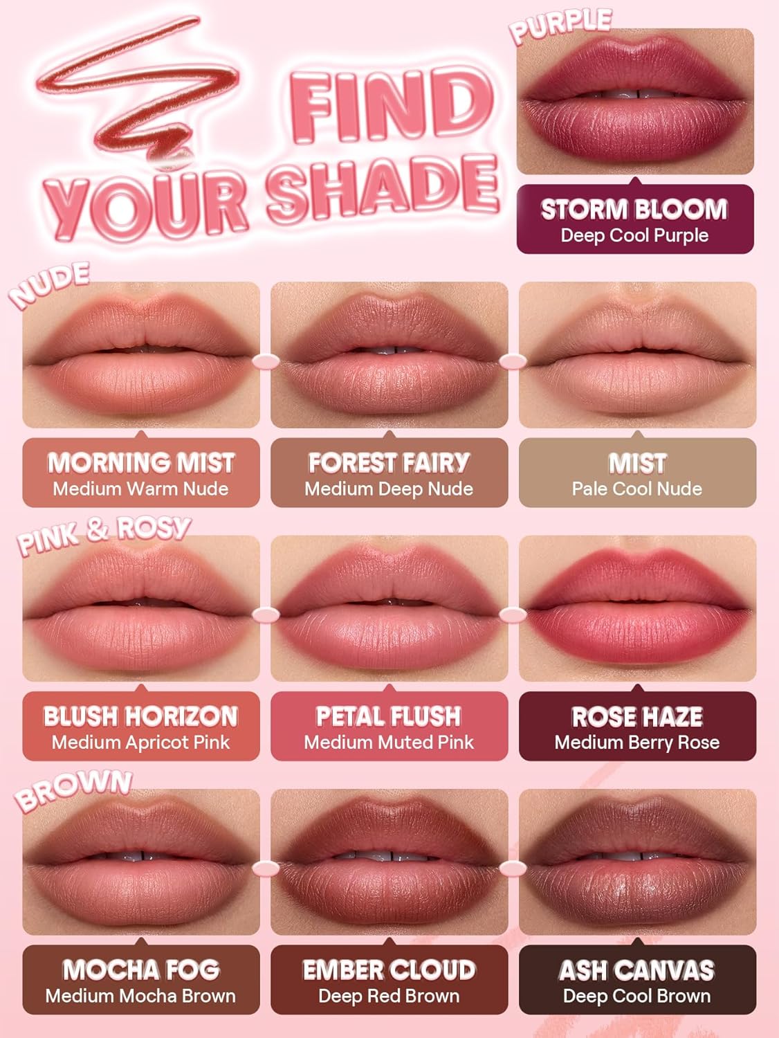 SHEGLAM Cloudline Lip Liner - Long Lasting Vegan & Cruelty-Free Lip Stain in Ash Canvas